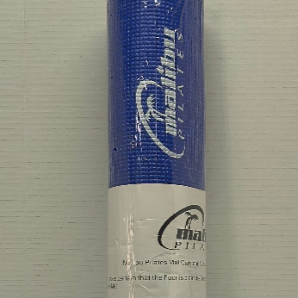 Vintage 100%  PVC Malibu Pilates Yoga Mat Never Opened Blue
